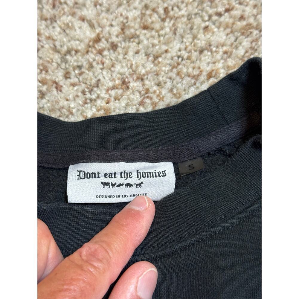 Og "Don't Eat The Homies" Long Sleeve Black Crewneck Sweatshirt, Men's Small — image 3 of 8